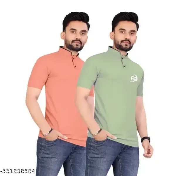 Combo T Shirt Chines Collar Pack Of 2
