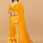 Women's ruffle saree