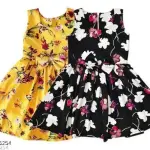 Girls Frock yellow and Black