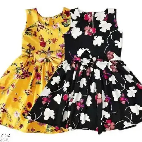 Girls Frock yellow and Black