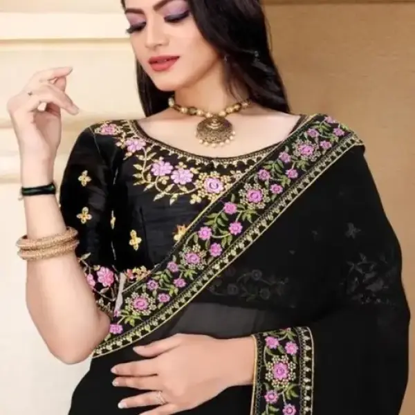 Comfortable Party Wear Silk Saree