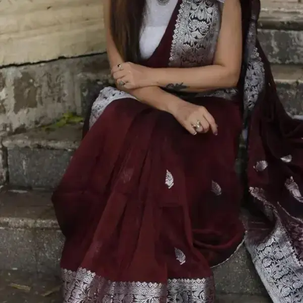  Silk sky Saree