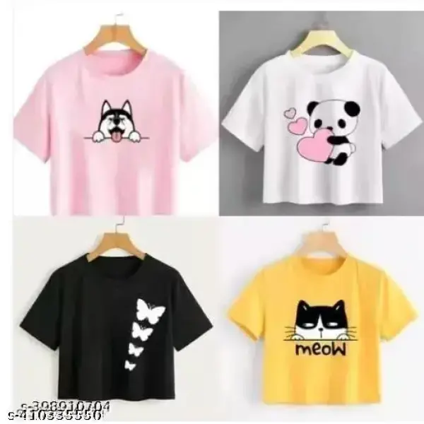 STYLISH CROP TOP COMBO OF 4