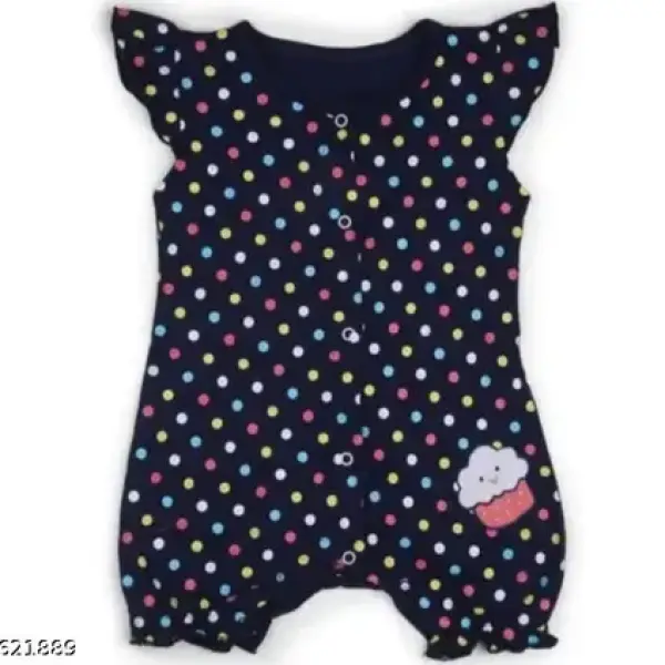Baby Black Cotton Sleep Suit Romper Body Jumpsuti Body Suit for Boys and Girls Set