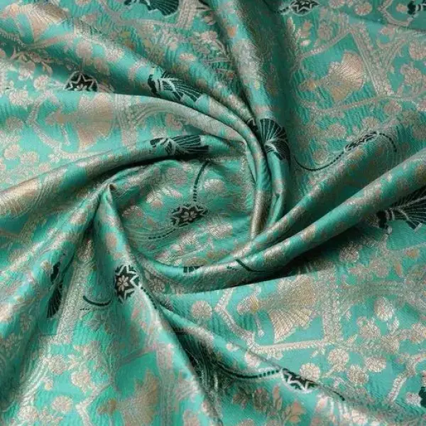  Seagreen Rich Banarasi Saree