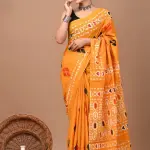  New Traditional Hand Block Print Jaipuri Cotton Mulmul Saree