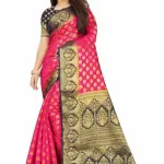 Women's cotton silk multicolour Saree