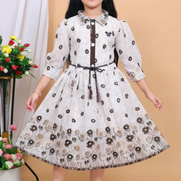 Trendy frocks for girls Black and White