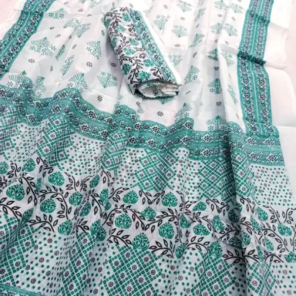  Mekhla chado cotton print mekhla sador