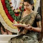  Golden Accented Green Saree