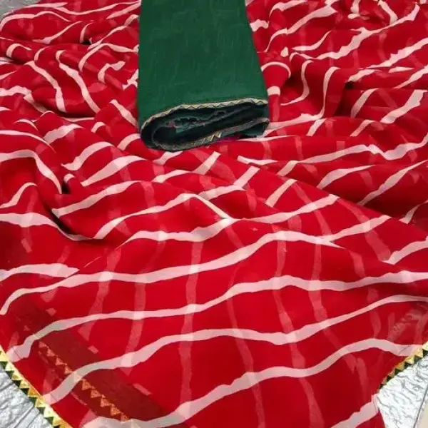 Women's Lehariya Printed Saree