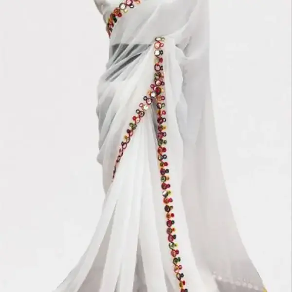 NEW FENCY GEORGETTE CUT WORK SAREE