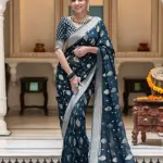  Woven BanarasiSilk Jacquard Saree
