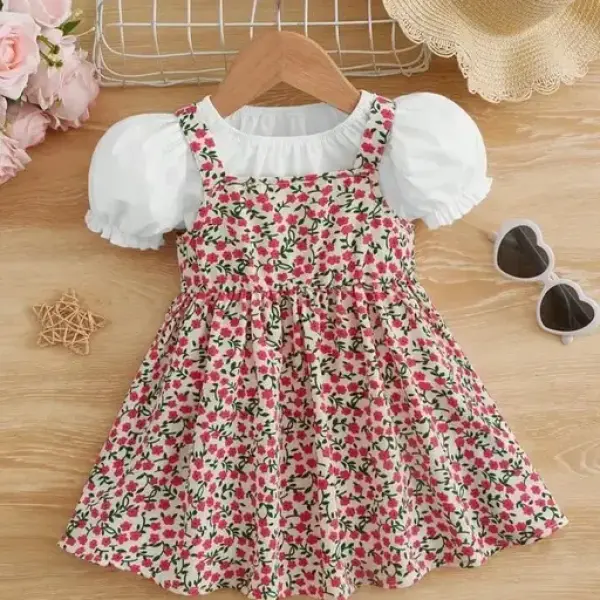 Baby Girl Frock And Dress Made of Rayon With Tomato Colour