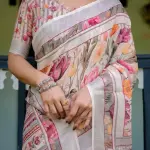 Trendy Cotton Linen Saree