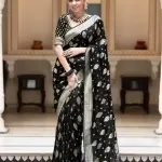  Woven BanarasiSilk Jacquard Saree