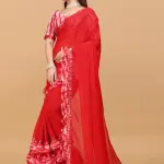 Women's ruffle saree
