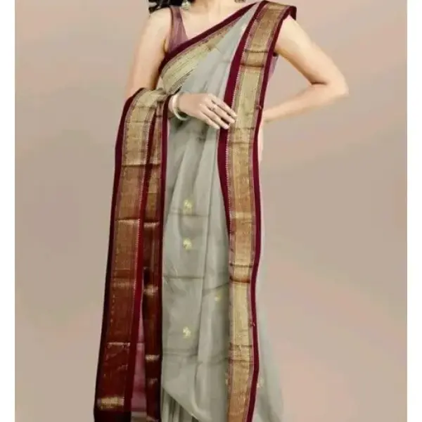 Women's Banarasi Soft Cotton Silk Saree