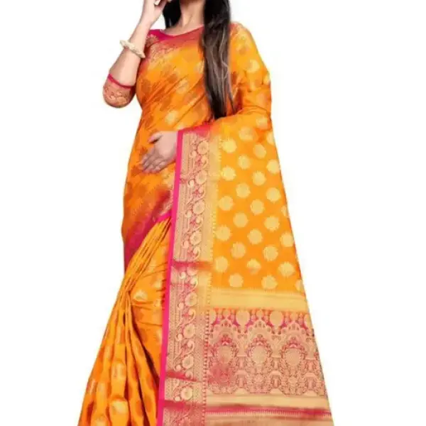  WOVEN KANJIVARAM SILK SAREE, BANARASI SILK SAREE