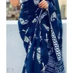  NEW SUMMER HAND BLOCK PRINTED COTTON MULMUL SAREE