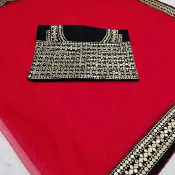 Women's FANCY MIRROR Saree