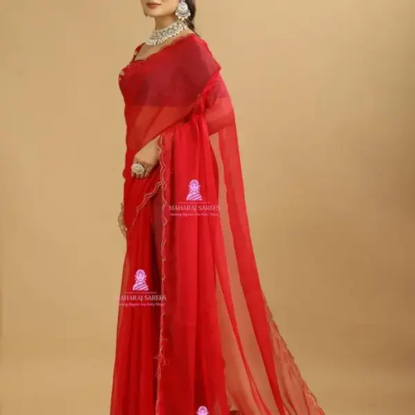 Designer Embroidered Georgette Saree