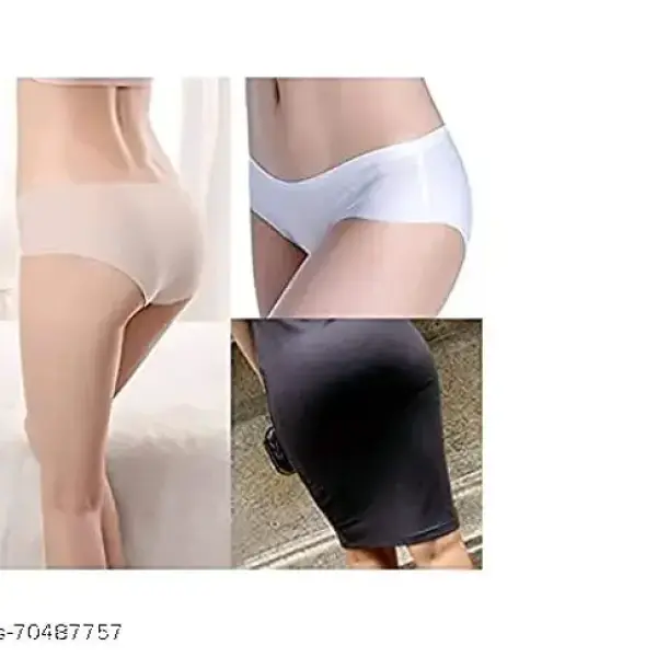 Women Cotton Silk Seamless Panty Combo Set
