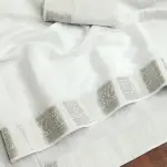 Silver Jari-White Banarasi Cotton Silk Saree