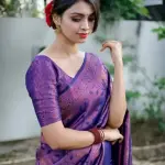  Woven Rich Pallu Design Work Zari Woven Soft Lichi Silk Saree