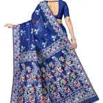  BROYAAR SHOP Jamdani Designer Cotton Blend Silk Saree