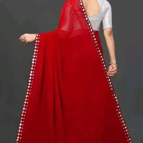  NEW FENCY GEORGETTE CUT WORK SAREE