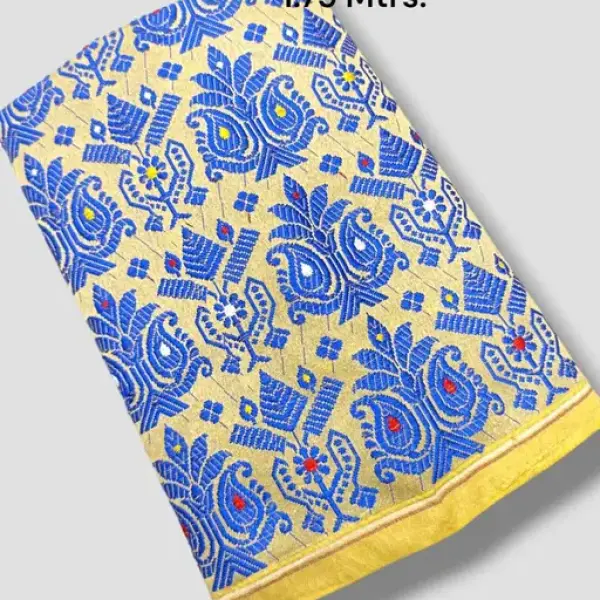  Traditional Assamese Art Muga Silk Fancy Mekhala Handloom Woven