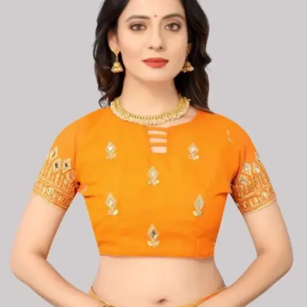 EMBROIDERY MIRROR SAREE