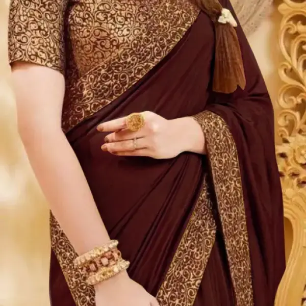  NEW JACQUARD LACE BORDER SAREE