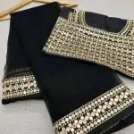 Women's FANCY MIRROR Saree