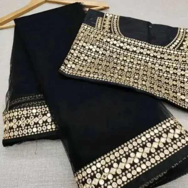Women's FANCY MIRROR Saree
