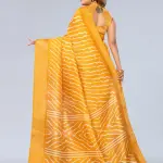  Women's Cotton Silk Lehriya Pattern Saree