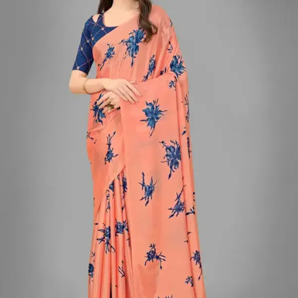 Elegant Silk Chiffon Women's Saree