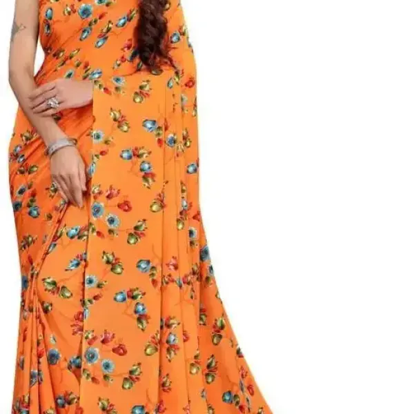  Kanooda Prints Fancy Women's Georgette Printed Saree