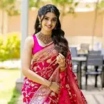  New trendy Banarasi Silk Pink Jacquard Saree