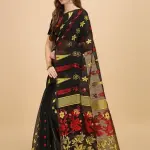  Cotton Linen Dhakai Jamdani Woven Designer Saree