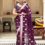  woven BanarasiSilk Jacquard Saree