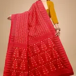  Cotton Linen Meenakari Jamdani Woven Saree