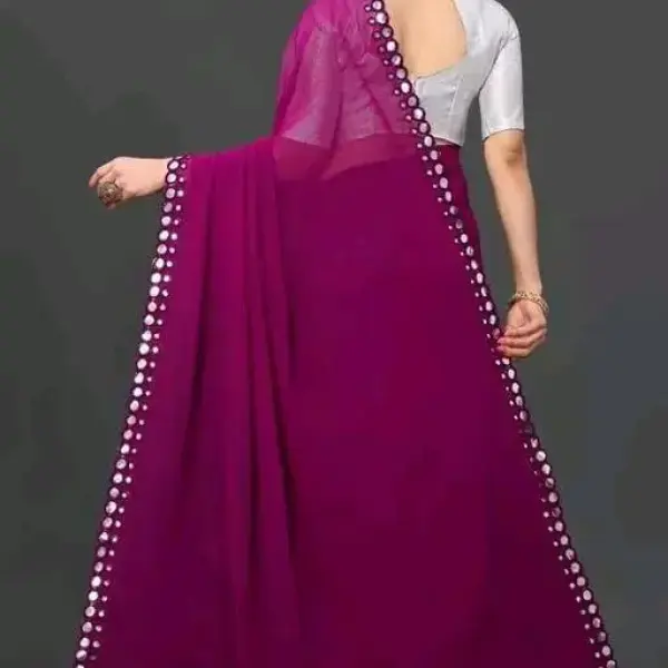  NEW FENCY GEORGETTE CUT WORK SAREE