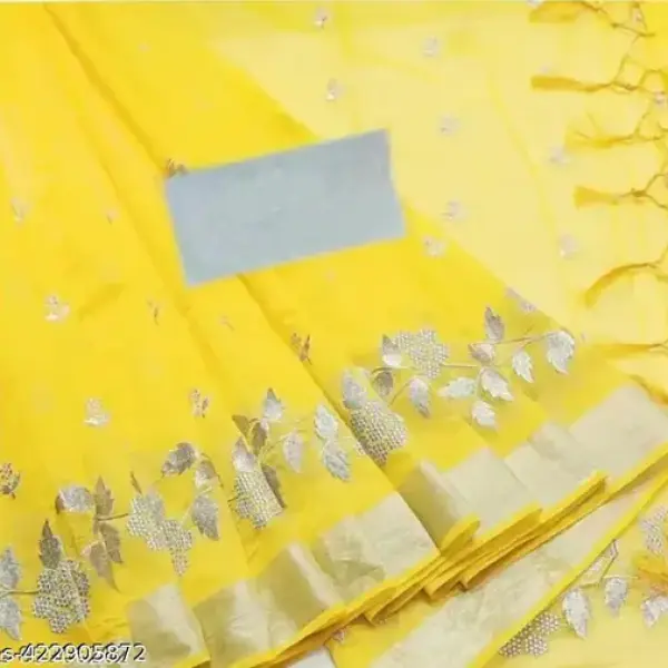 Women's New Fancy Embroidery Saree