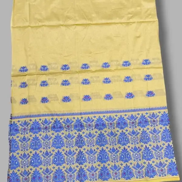  Traditional Assamese Art Muga Silk Fancy Mekhala Handloom Woven