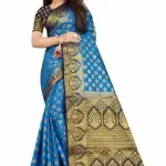 Women's cotton silk multicolour Saree