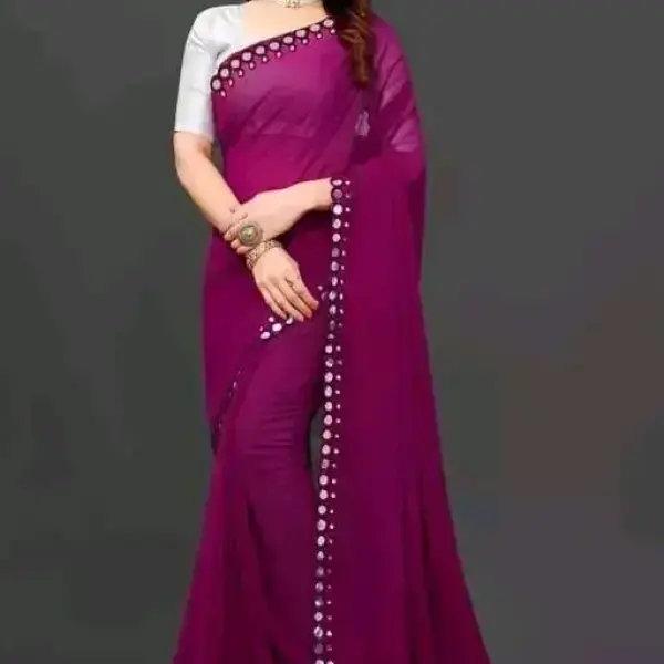  NEW FENCY GEORGETTE CUT WORK SAREE