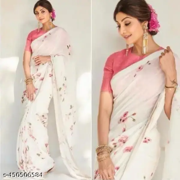 Cotton Linen saree