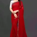  NEW FENCY GEORGETTE CUT WORK SAREE